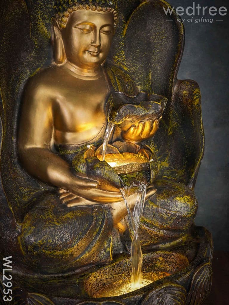 Buddha Lotus Water Fountain with Stand