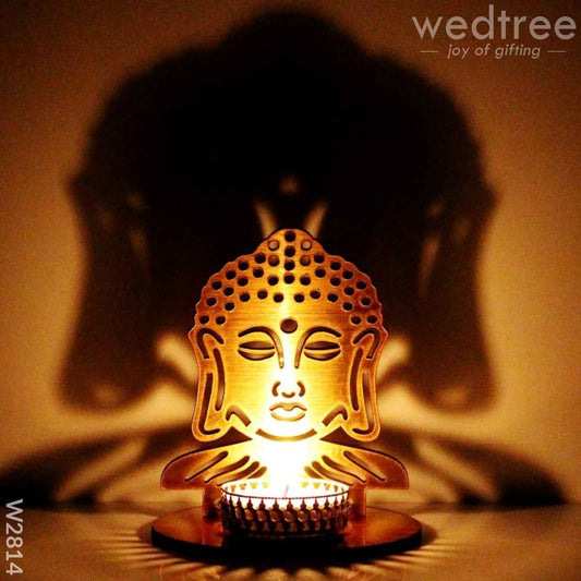 Buddha shadow diya - MDF