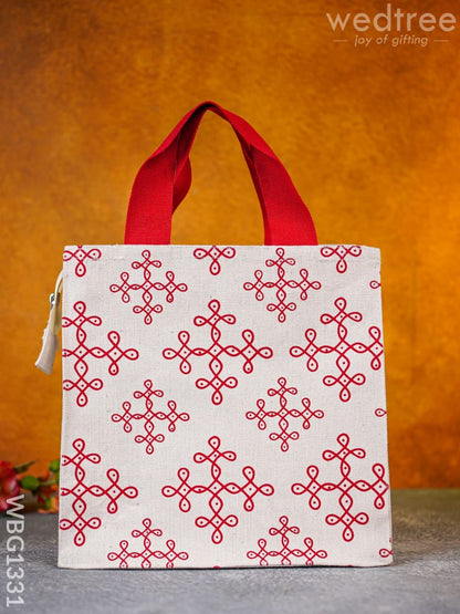 Canvas Bag with Kolam Prints