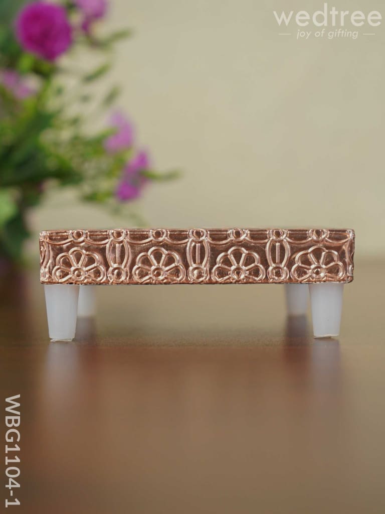 Copper Finished Blue Meenakari Manai