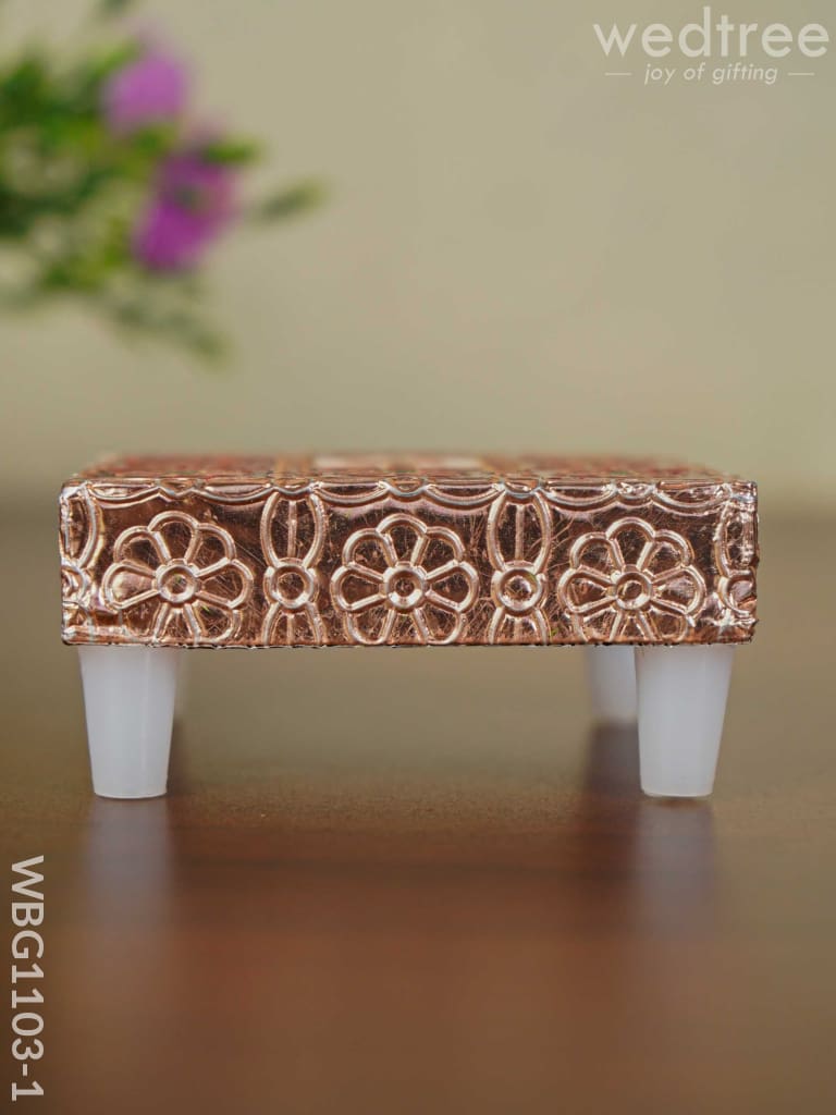 Copper Finished Red Meenakari Manai