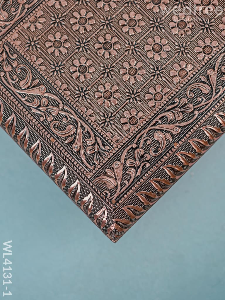 Copper Meenakari Manai (12 x 8)