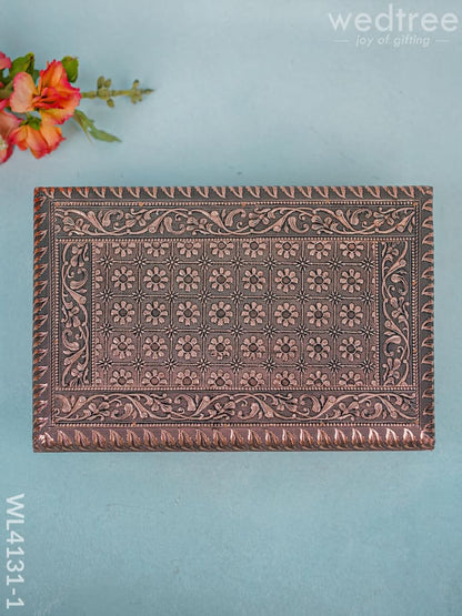 Copper Meenakari Manai (12 x 8)