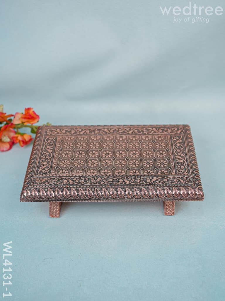 Copper Meenakari Manai (12 x 8)