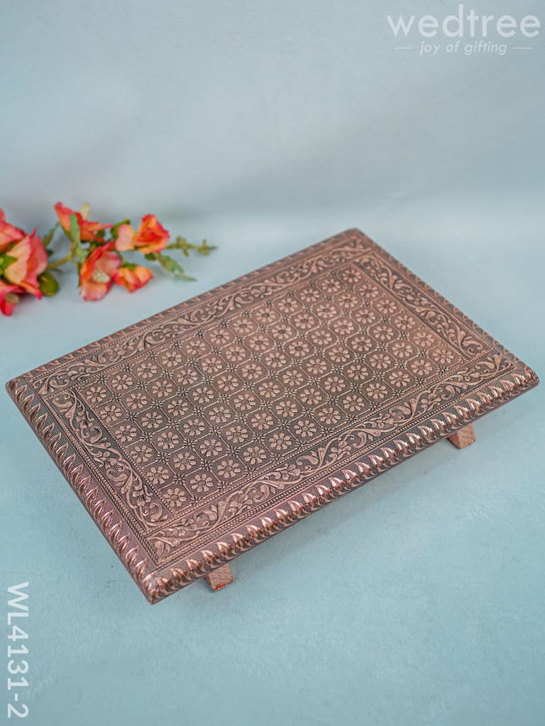 Copper Meenakari Manai (15 x10)