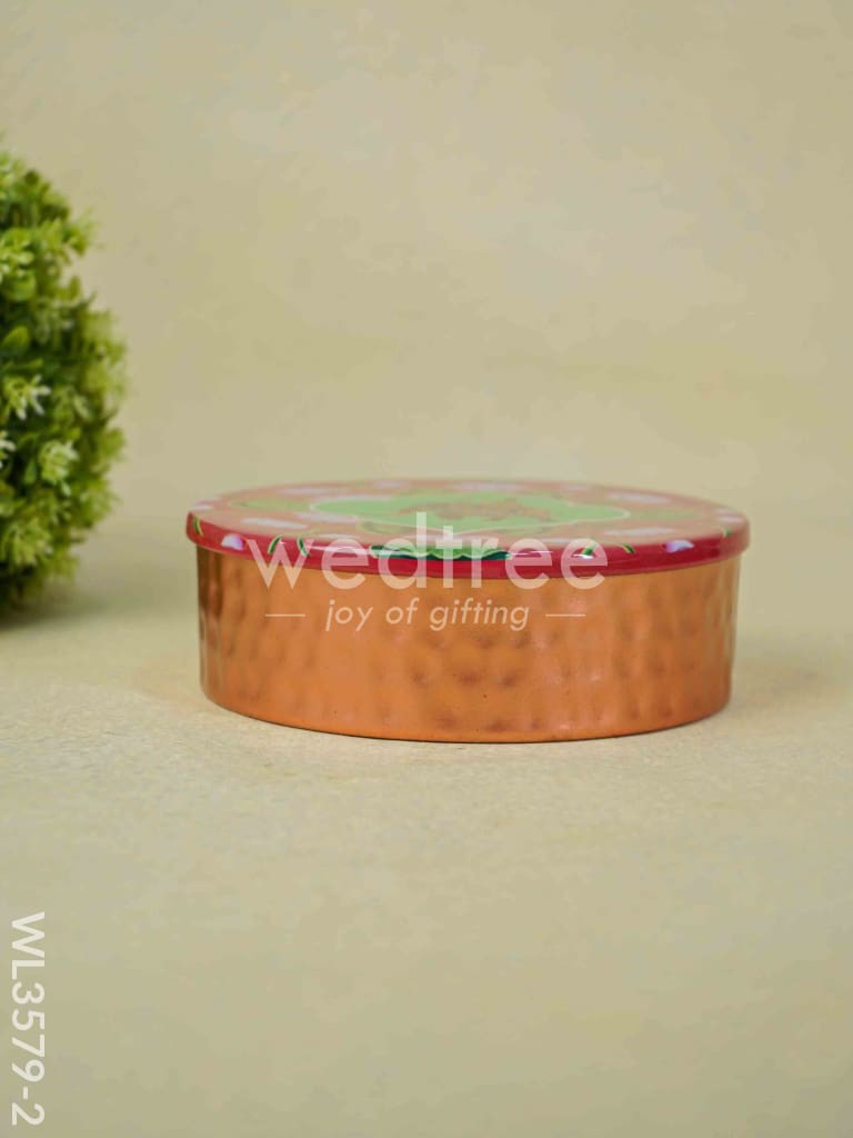 Copper Pichwai Poori Box