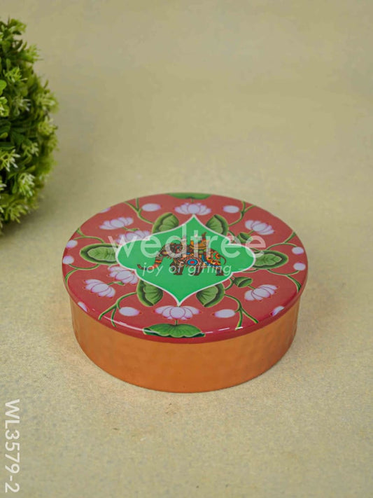 Copper Pichwai Poori Box