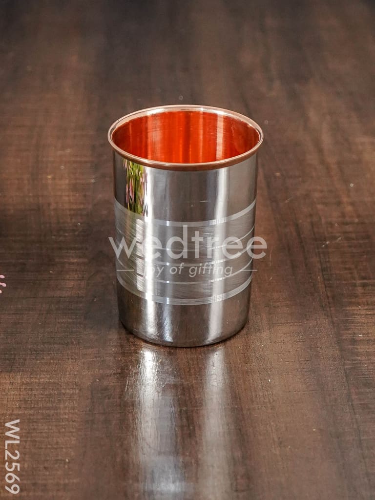 Copper with Stainless Steel Glass - Set of 6