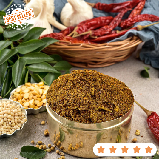 Karivepaku Karam Podi(Curry Leaves Powder) - Podi - Buy Online from Vellanki Foods | Desify