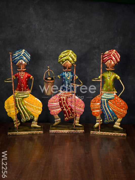 Dcor Showpiece - Rajasthani Musicians Dolls (set of 3)