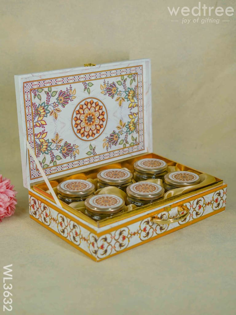 Decorative 6 Jar Dry Fruit Box