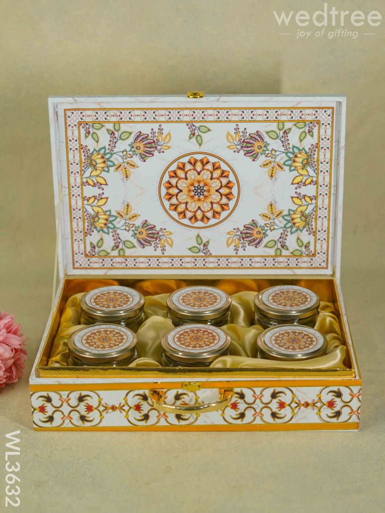 Decorative 6 Jar Dry Fruit Box