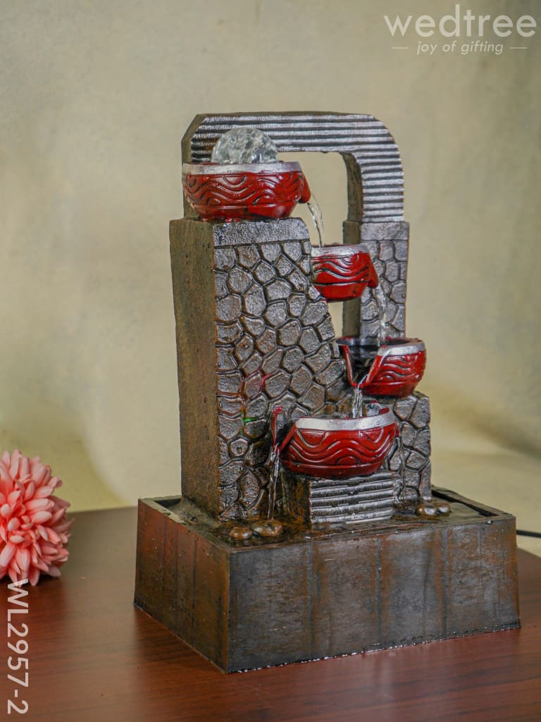 Decorative Diya 4 Step Water Fountain