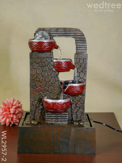 Decorative Diya 4 Step Water Fountain