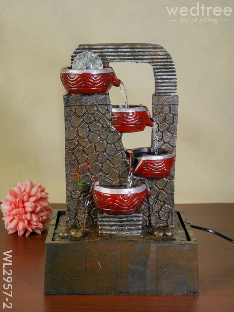 Decorative Diya 4 Step Water Fountain