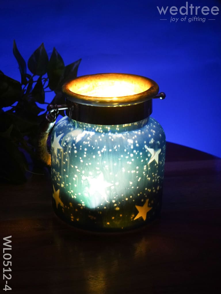 Decorative Glass Jar T-Light Holder