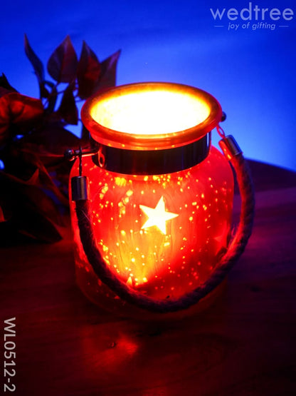 Decorative Glass Jar T-Light Holder