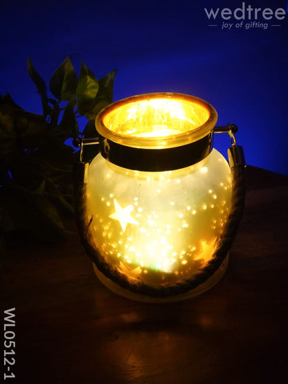 Decorative Glass Jar T-Light Holder