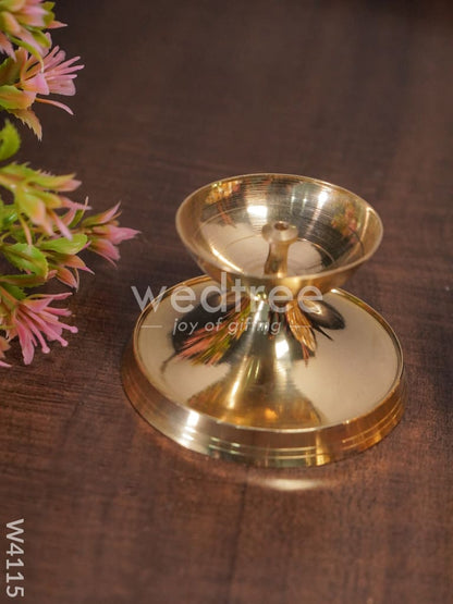 Decorative Matki shaped Crystal and Brass Diya 2 inch