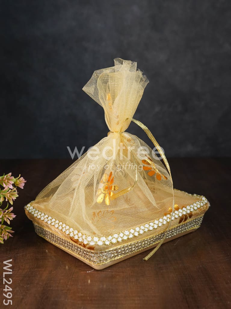 Decorative Tissue Basket (Tokri) - Medium