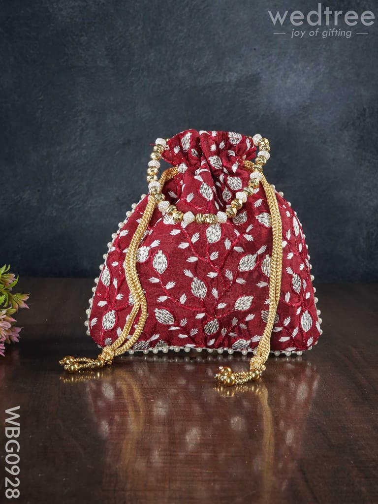 Designer Potli Bag with All over Embroidery