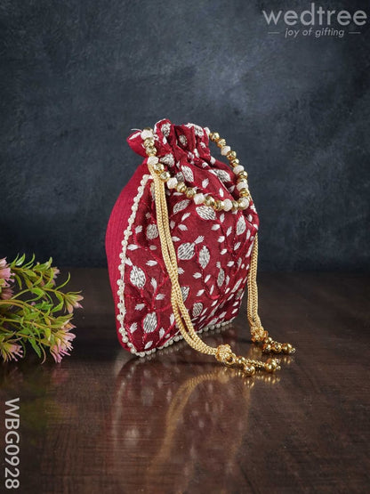 Designer Potli Bag with All over Embroidery