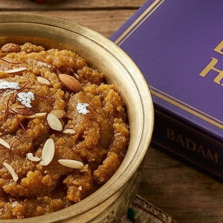 Close-up of Hameedi's Special Badam Halwa