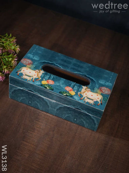 Digital Printed Tissue Box with Pichwai Prints