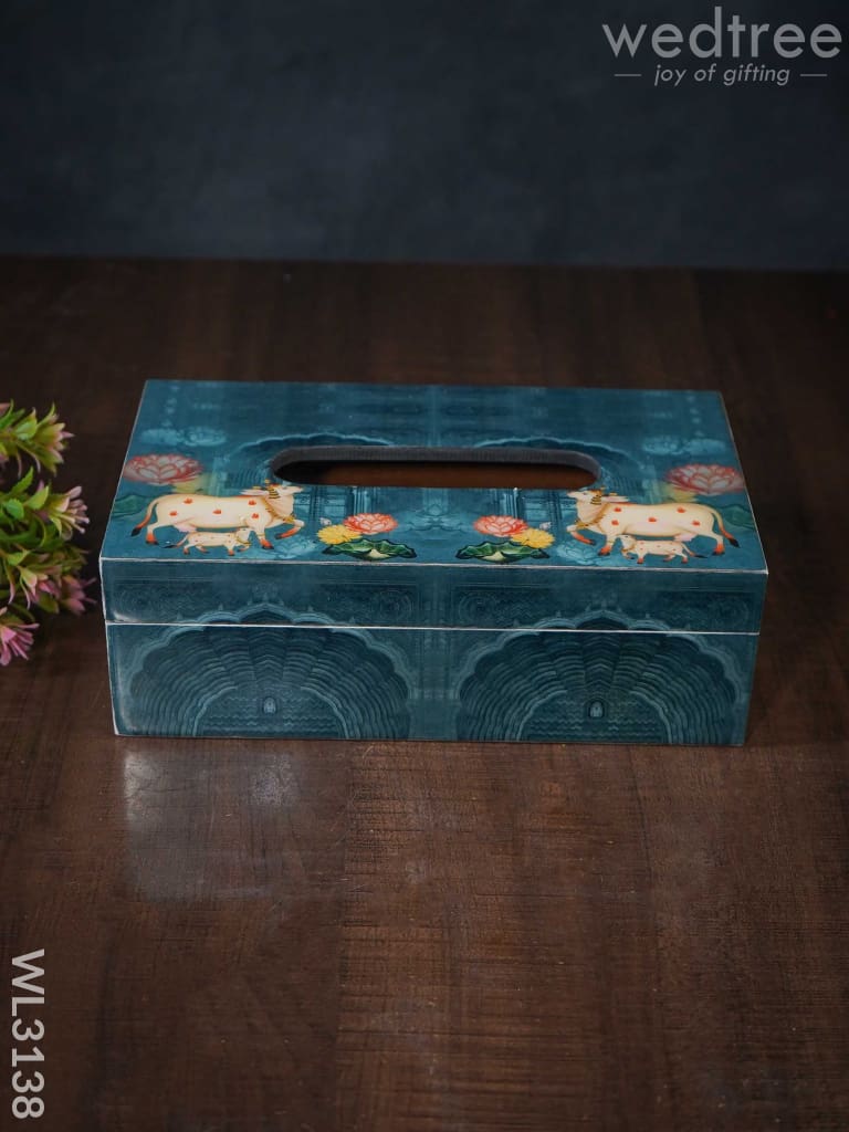 Digital Printed Tissue Box with Pichwai Prints