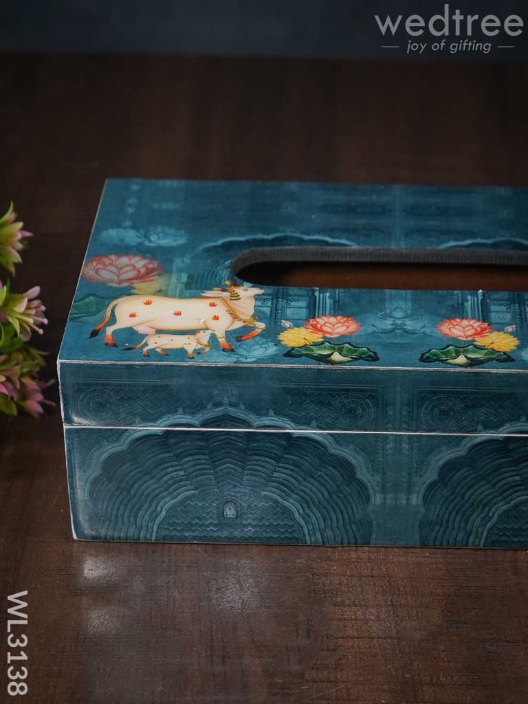 Digital Printed Tissue Box with Pichwai Prints