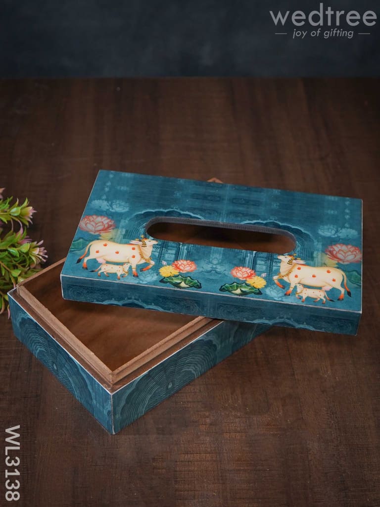 Digital Printed Tissue Box with Pichwai Prints