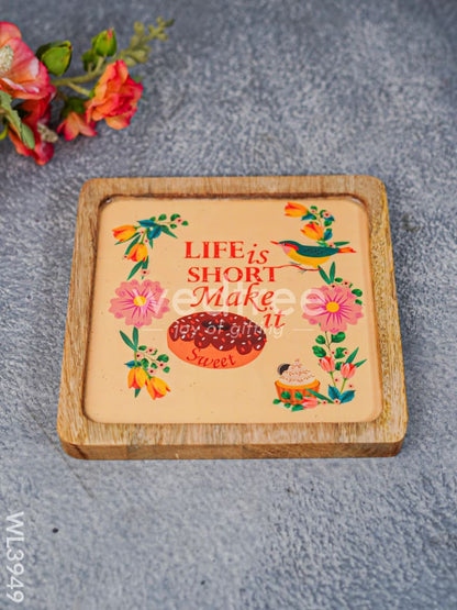 Digital Printed Wooden Square Platter