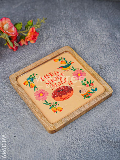 Digital Printed Wooden Square Platter