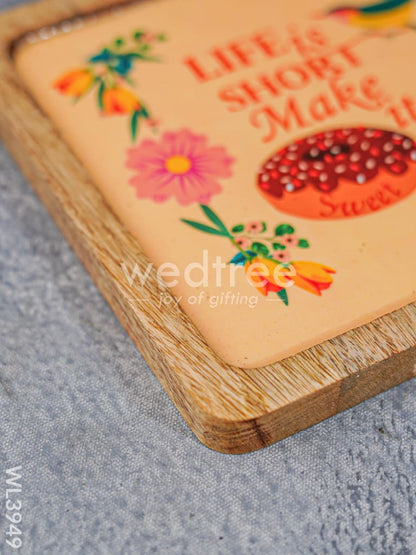 Digital Printed Wooden Square Platter