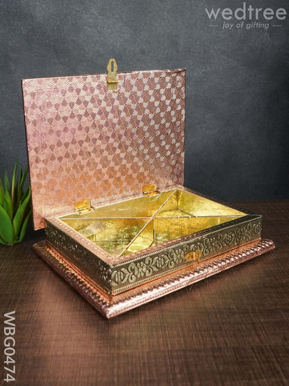 Dry Fruit Box - Copper Embossed Palanquin