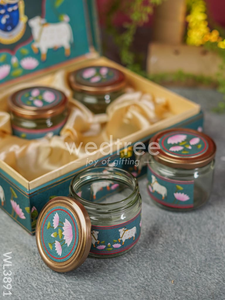 Dry Fruit Box ft. Shrinathji & 4 Glass Jars