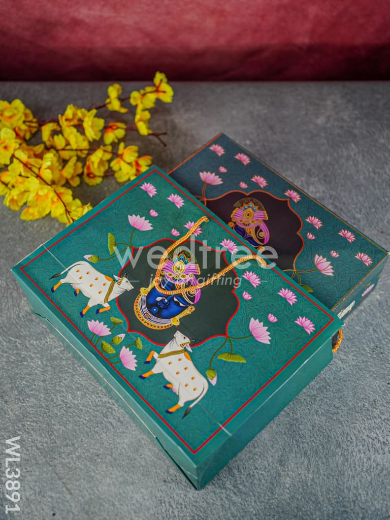 Dry Fruit Box ft. Shrinathji & 4 Glass Jars