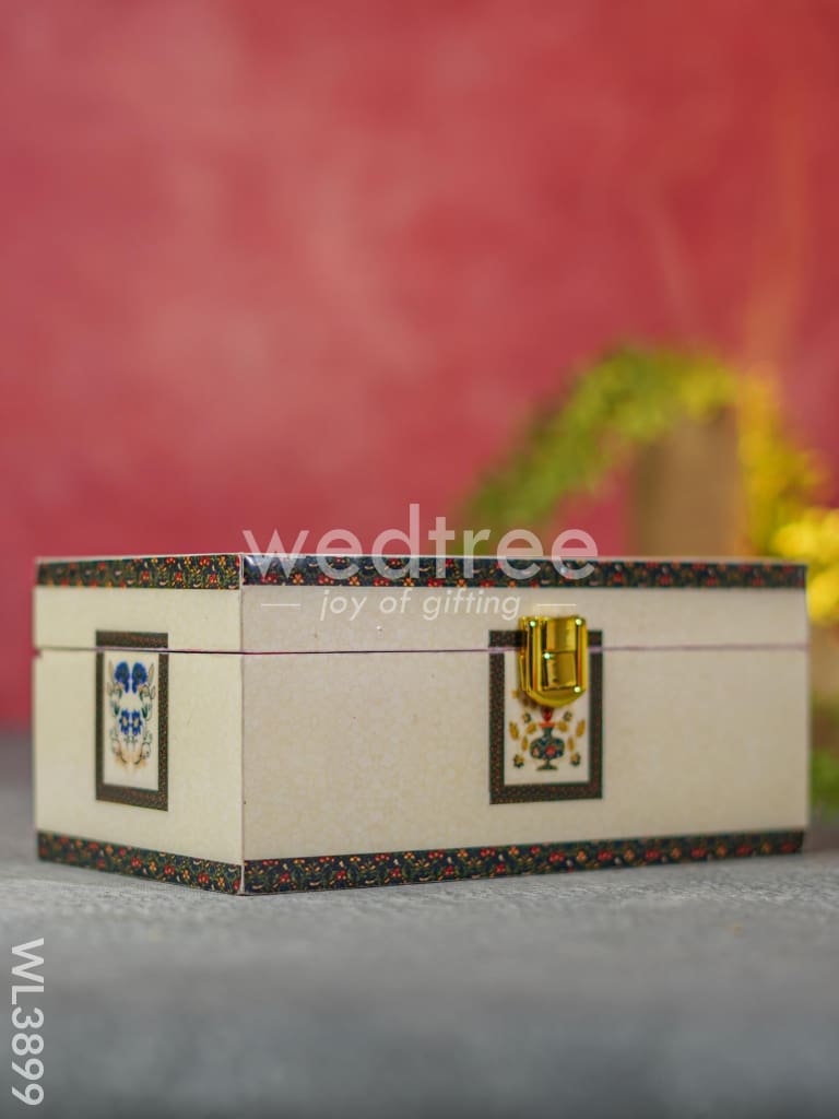 Dry Fruit Box with Peacock and Tree