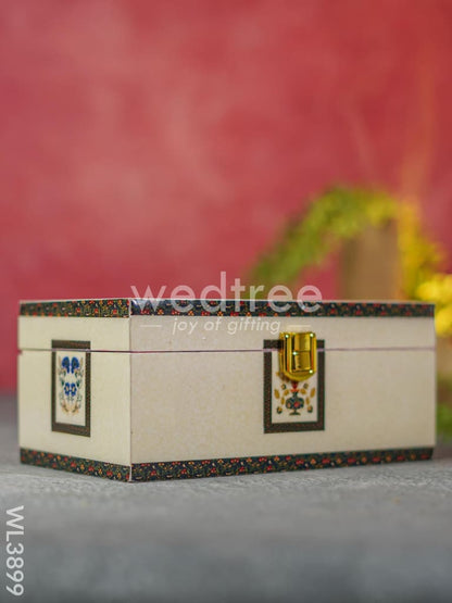 Dry Fruit Box with Peacock and Tree