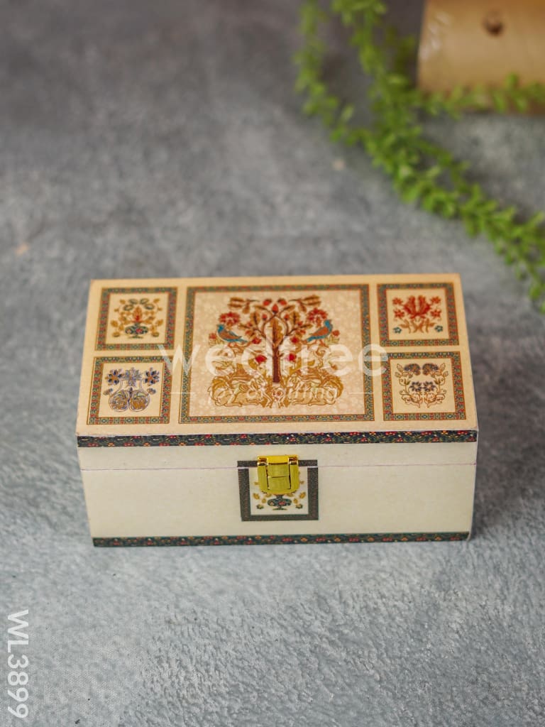 Dry Fruit Box with Peacock and Tree