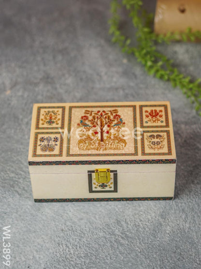 Dry Fruit Box with Peacock and Tree