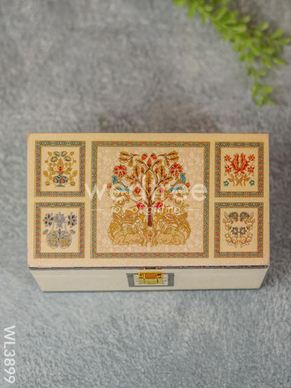 Dry Fruit Box with Peacock and Tree