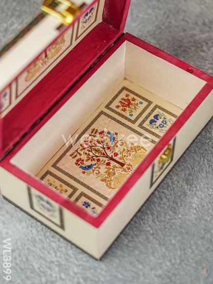 Dry Fruit Box with Peacock and Tree