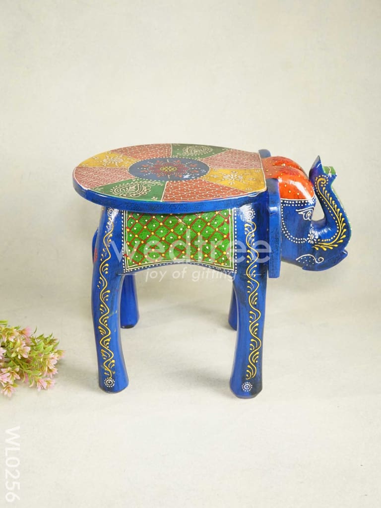 Elephant stool - 12 inch (Antique Blue)