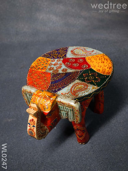 Elephant stool - 6 inch (Antique Orange)