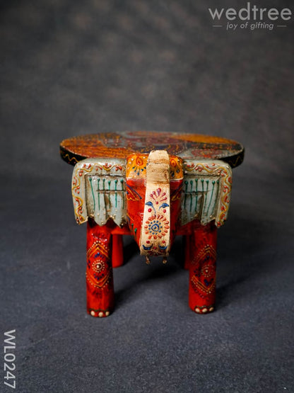 Elephant stool - 6 inch (Antique Orange)