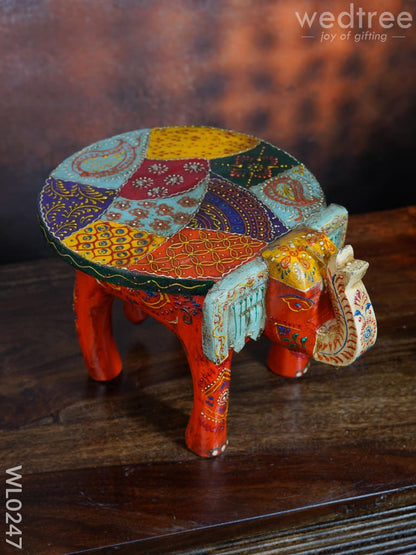 Elephant stool - 6 inch (Antique Orange)