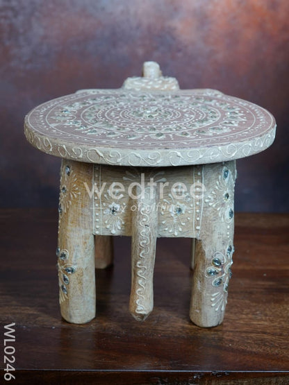 Elephant stool - 6 inch (White)