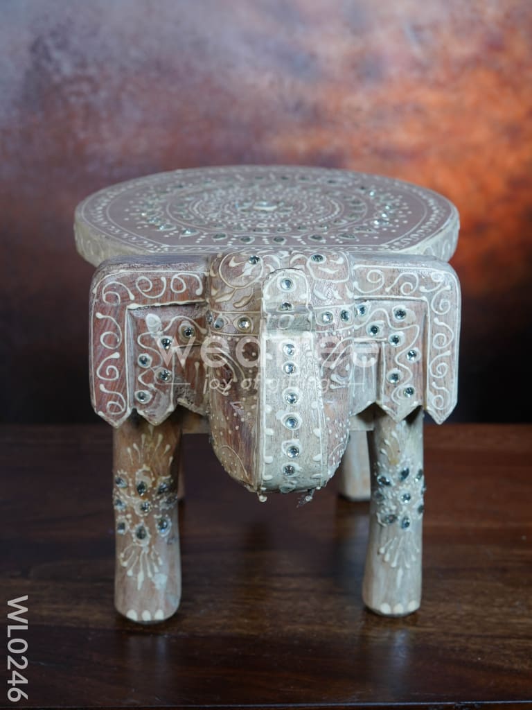 Elephant stool - 6 inch (White)