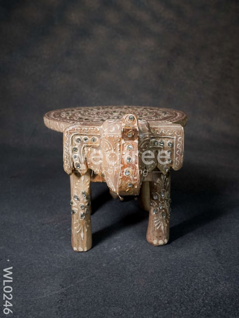 Elephant stool - 6 inch (White)